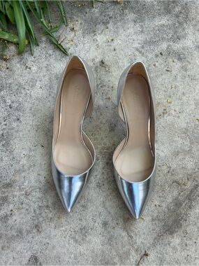 J. Crew Valentina Metallic Silver pumps, BNIB, size 7.5